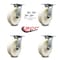 Service Caster 8 Inch Nylon Caster Set with Roller Bearings and Swivel Locks SCC-35S820-NYR-BSL-4 - alternate 2
